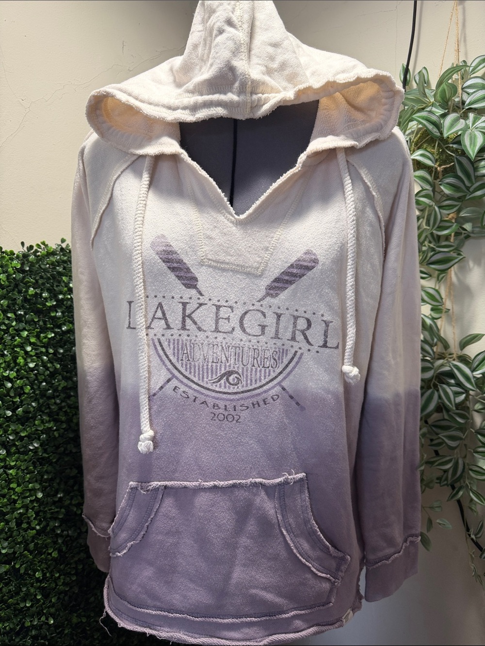 Lakegirl Lavender Ombre Hooded Pullover Sweatshirt